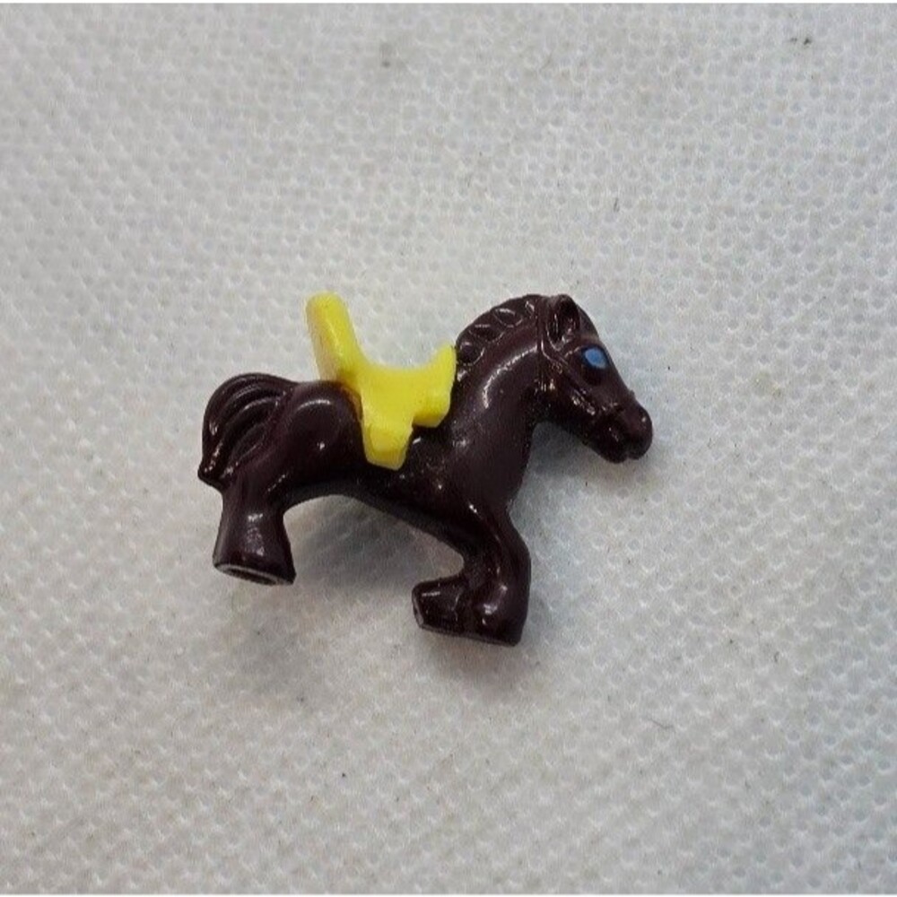 Vintage 1994 Polly Pocket Bluebird Stable On The Go Brown Horse With Saddle